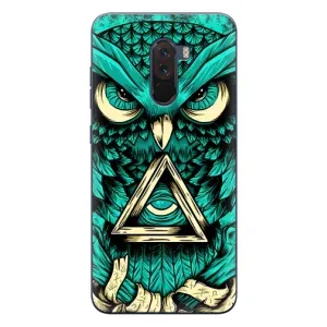 Чохли з принтом СОВИ для Xiaomi POCO F1 (Зелена сова)