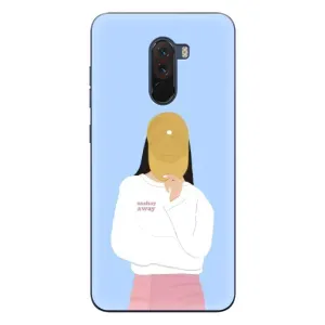 Силіконовый Чохол на Xiaomi POCO F1 з картинкой Модных девушек (Жовта кепка)