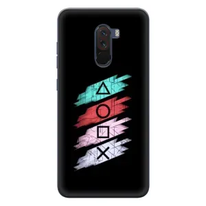 Чехол КИБЕРСПОРТ для Xiaomi POCO F1 (Значки Sony)