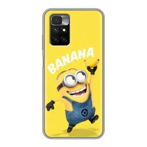 Мультяшный принт на Чехол для Редми 10 (Banana)