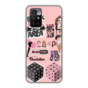 Чехлы с картинкой для Xiaomi Redmi 10 (BLACK PINK коллаж)