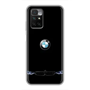 Силіконовий бампер з картинкою машини на Xiaomi Redmi 10 (Чорний BMW)