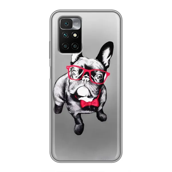 Чехол с рисунком «Бульдог в очках» для Xiaomi Redmi 10 Чехол с рисунком «Бульдог в очках» для Xiaomi Redmi 10