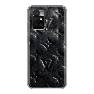 Текстурний Чохол Louis Vuitton для Редмі 10 (Чорний ЛВ)