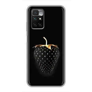 Чохол з зображенням смачної їжі для Xiaomi Redmi 10 (Чорна полуниця)