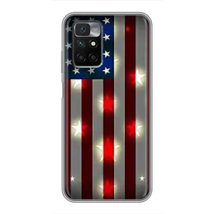 Чехол Флаг USA для Xiaomi Redmi 10 (Флаг США 2)