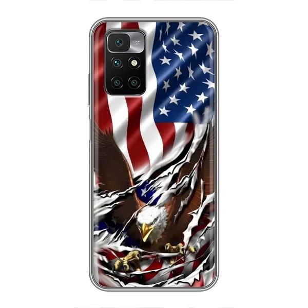 Чехол с рисунком «Флаг USA» для Xiaomi Redmi 10 Чехол с рисунком «Флаг USA» для Xiaomi Redmi 10
