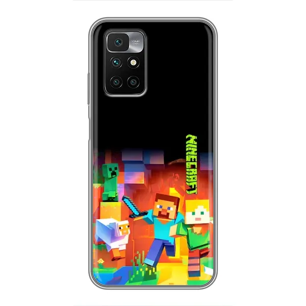 Чехол с рисунком «Герой Майнкрафт» для Xiaomi Redmi 10