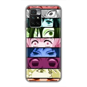 Силиконовые чехлы с глазами Anime для Редми 10 (Глаза Хашира)