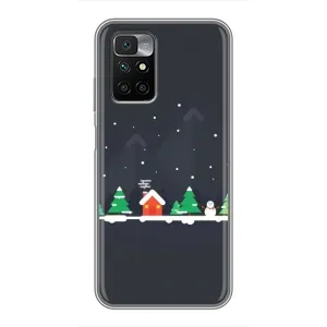 Силіконовий бампер на різдво для Xiaomi Redmi 10 (Місто зимове)