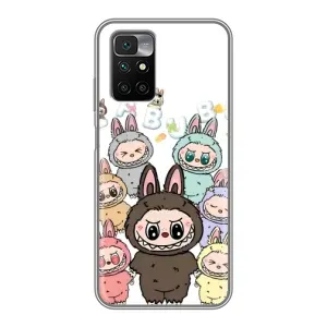 Чехол с принтом Лабубу для Xiaomi Redmi 10 (Маленькие Лабубу)