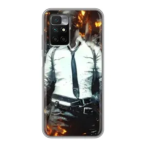 Силиконовый чехол с картинкой "Герой Pubg" на Xiaomi Redmi 10 (Man Пубг)