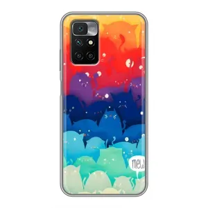 Силиконовый чехол с котиком для Xiaomi Redmi 10 (Mew)