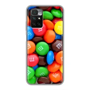 Чохол з зображенням смачної їжі для Xiaomi Redmi 10 (Різнокольорові M&M'S)