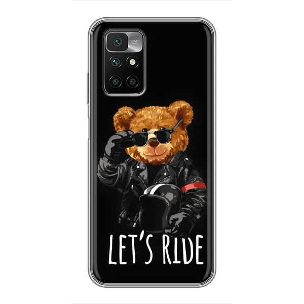 Чехол с рисунком «Модный Мишка» для Xiaomi Redmi 10 Чехол с рисунком «Модный Мишка» для Xiaomi Redmi 10