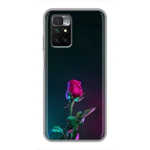 Чохли з принтом Троянд для Xiaomi Redmi 10 (Нічна троянда)