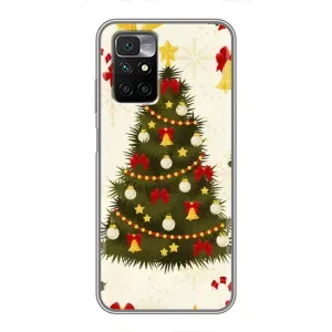 Чохол новорічна ялинка на Xiaomi Redmi 10 (Новорічний принт)