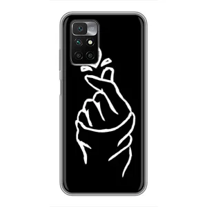 Чохол (Знак сердечка) для Xiaomi Redmi 10 (Сердечко на чорному)