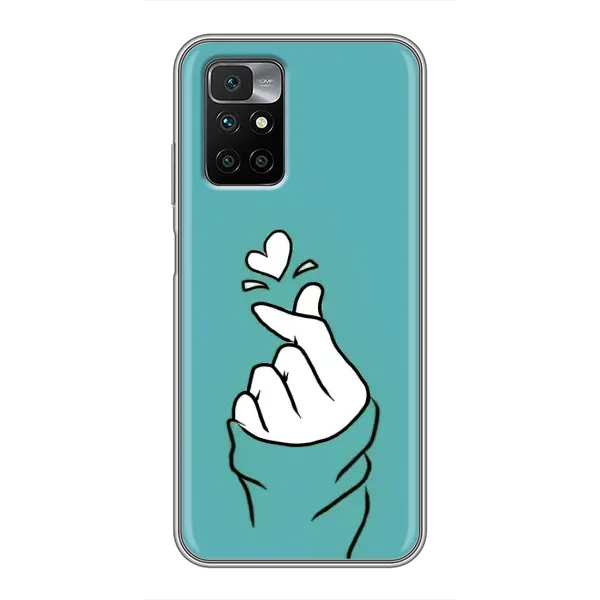 Чехол с рисунком «Сердечко на бирюзовом» для Xiaomi Redmi 10 Чехол с рисунком «Сердечко на бирюзовом» для Xiaomi Redmi 10