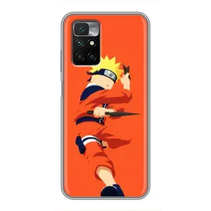 Чехлы с принтом Наруто на Xiaomi Redmi 10 (Силуэт Наруто)