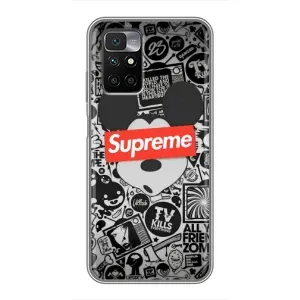 Чехол с Брендами одежды на Редми 10 (Supreme Маус)