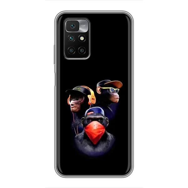 Чехол с рисунком «Три обезьяны» для Xiaomi Redmi 10 Чехол с рисунком «Три обезьяны» для Xiaomi Redmi 10