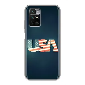 Чехол Флаг USA для Xiaomi Redmi 10 (USA)