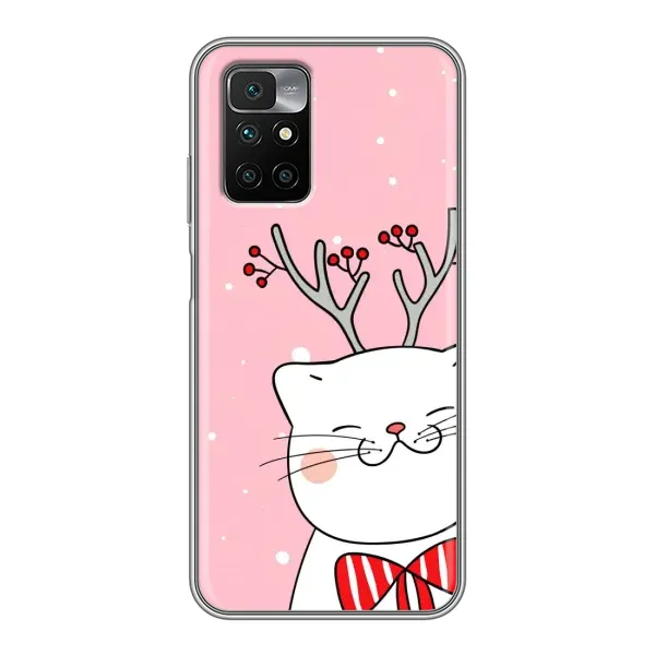Чехол с рисунком «Зимний кот» для Xiaomi Redmi 10 Чехол с рисунком «Зимний кот» для Xiaomi Redmi 10
