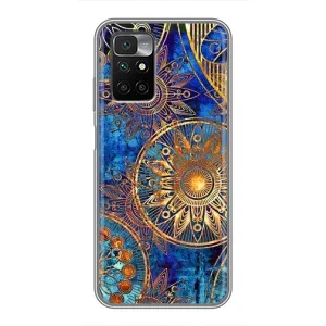 Чохли з сенсом на Xiaomi Redmi 10 (Золоті узори)