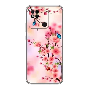 Чехол с принтом САКУРЫ на Xiaomi Redmi 10A (Бабочки на сакуре)