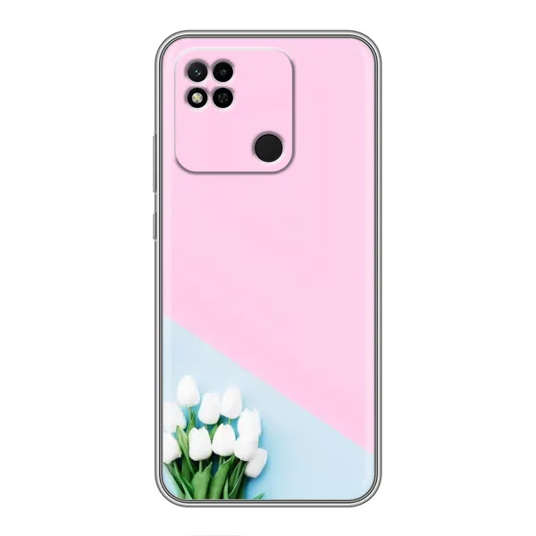 Чехол с рисунком «Белые тюльпаны» для Xiaomi Redmi 10A Чехол с рисунком «Белые тюльпаны» для Xiaomi Redmi 10A