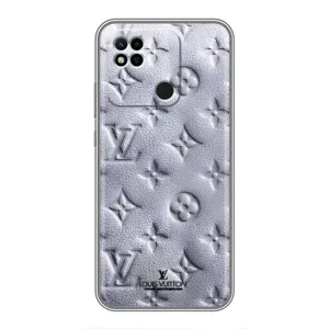 Текстурный Чехол Louis Vuitton для Редми 10а (Белый ЛВ)