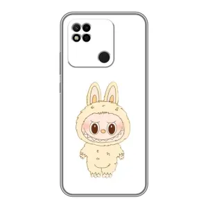 Чехол с принтом Лабубу для Xiaomi Redmi 10A (Бежевый Лабубу)