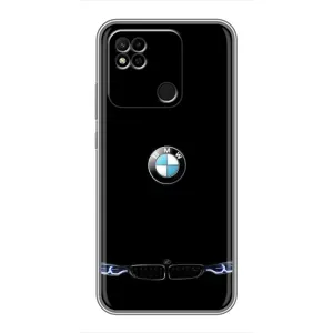 Силиконовый бампер с картинкой машины на Xiaomi Redmi 10A (Черный BMW)