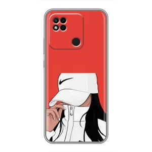 Силиконовый Чехол на Xiaomi Redmi 10A с картинкой Стильных Девушек (Девушка Nike)