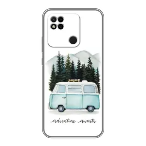 Силиконовый бампер с картинкой машины на Xiaomi Redmi 10A (Домик на колесах)