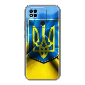 Чехол с картинкой (Патриотический ГЕРБ) на Xiaomi Redmi 10A (Герб и Флаг Украины)