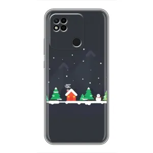 Силіконовий бампер на різдво для Xiaomi Redmi 10A (Місто зимове)
