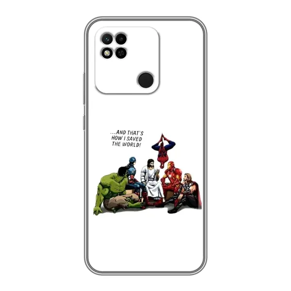 Чехол с рисунком «Иисус супергерой» для Xiaomi Redmi 10A