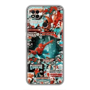 Чехол Супергерой Человека Паука на Xiaomi Redmi 10A (Комиксы Человек Паук)