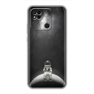 Силіконовый Чохол з принтом "Космонавти" на Xiaomi Redmi 10A (Космонавт романтик)