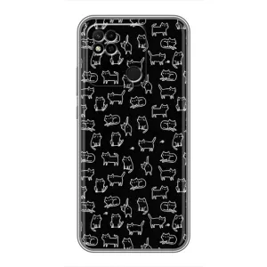 Чохол на тематику: Коти для Xiaomi Redmi 10A (Котики на чорному)