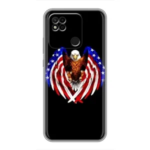 Чехол Флаг USA для Xiaomi Redmi 10A (Крылья США)