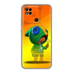 Чохол Бравл Старс для Xiaomi Redmi 10A (LEON в кофті)