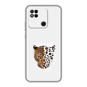 Чохол з леопардовим принтом на Xiaomi Redmi 10A (Леопард на білому)