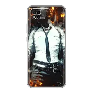 Силиконовый чехол с картинкой "Герой Pubg" на Xiaomi Redmi 10A (Man Пубг)