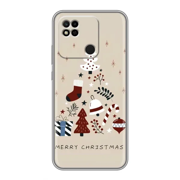 Чехол с рисунком «Merry Christmas» для Xiaomi Redmi 10A