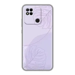 Чехол цветочный дизайн для Xiaomi Redmi 10A (Монстера фиолетовая)