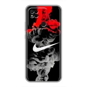 Силиконовый Чехол на Xiaomi Redmi 10A с картинкой Nike (Nike дым)