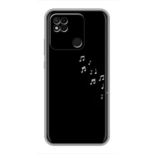 Чохол з картинками на чорному фоні для Xiaomi Redmi 10A (Ноти)